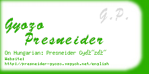 gyozo presneider business card